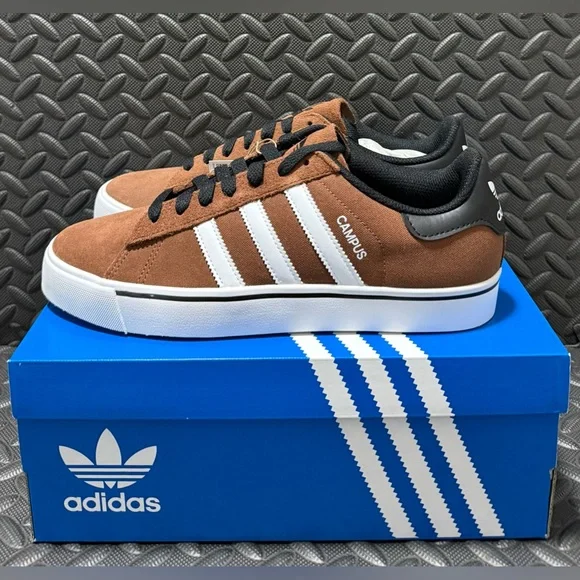 Mens Adidas Athletic Sneakers Brown Size 9 - Picture 3 of 5